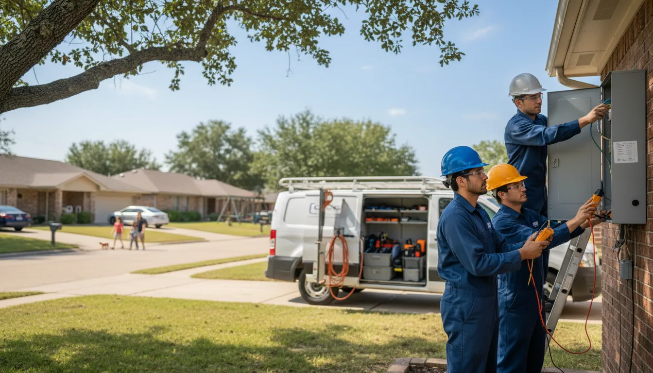 Certified electrician providing emergency electrical services in Rimforest, CA